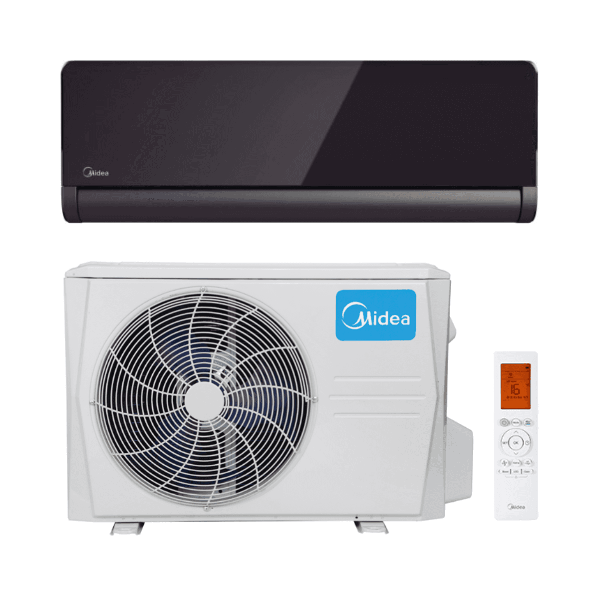 Aire condicionat negre Midea Pure Glass 3,5 kW 12000 BTU amb referència 35(12)N8I-1 de la marca MIDEA