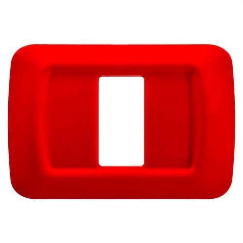 Placa d'1 mòdul vermell gerani System amb referència GW22521 de la marca GEWISS