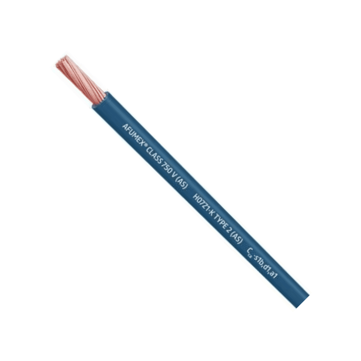 Cable Afumex H07Z1-K AS 750 1x2.5mm2 azul - Caja de 200 metros con referencia 20193984 de la marca PRYSMIAN
