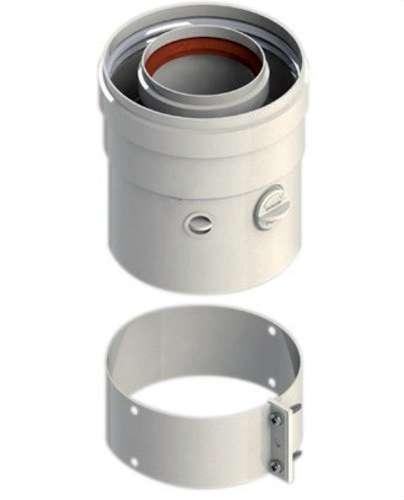 Salida coaxial vertical compatible con Ariston 60/100mm aluminio blanco con referencia 610CVCLARP1 de la marca FIG
