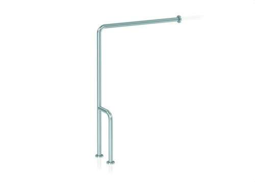 Barra de suport paret-sòl de 90º inox satinada dreta amb referència GW11 13 04 01 de la marca GENWEC