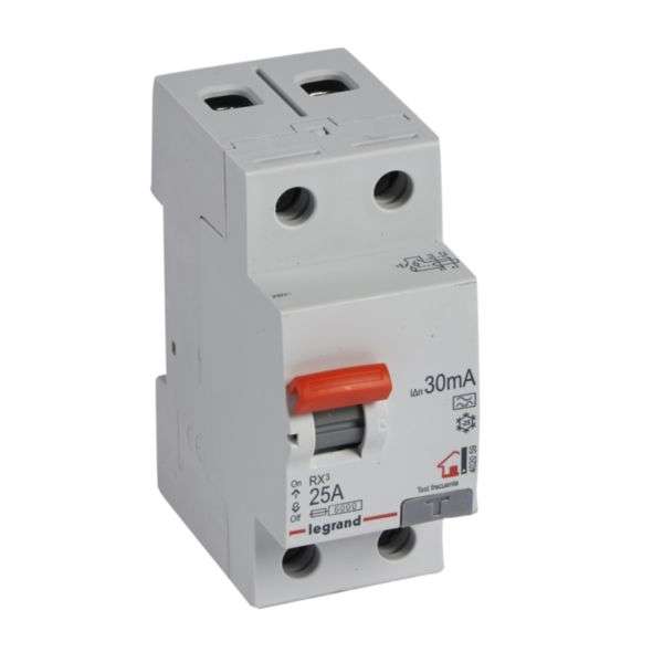 Diferencial RX³ - 2P - 230V~ - 30mA- 25A - Tipus A amb referència 402059 de la marca LEGRAND