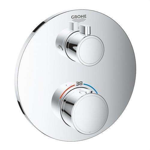 Termòstat de dutxa per a dues sortides Grohtherm crom amb referència 24076000 de la marca GROHE