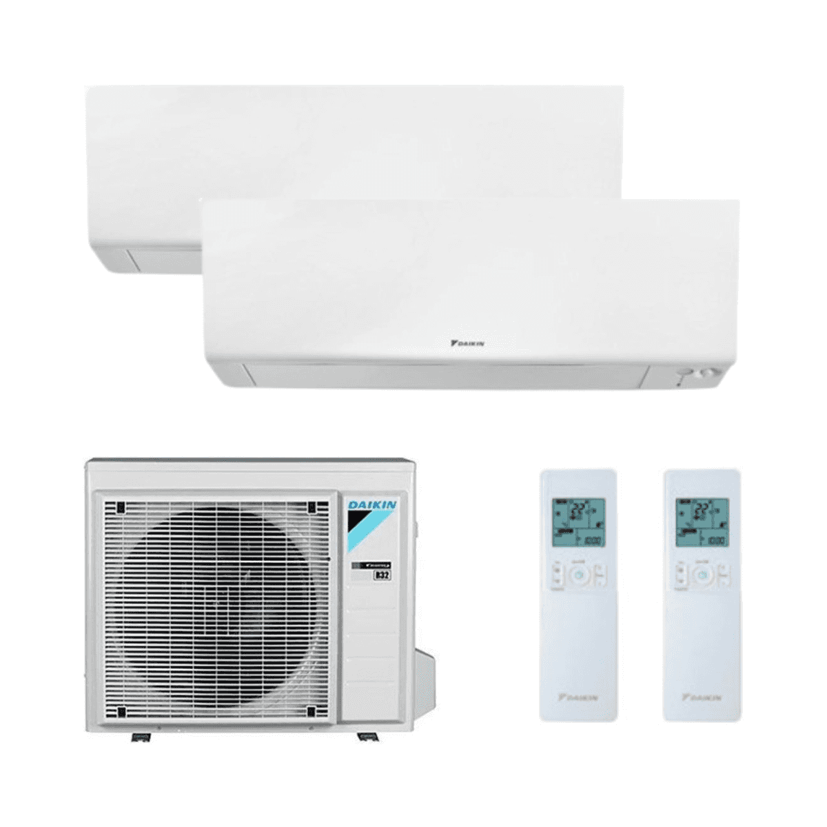 Aire acondicionado multisplit 2x1 Daikin Perfera 3,5 kW 12000 BTU + 4,2 kW 15000 BTU con referencia KITDAIPER2MXM35+42 de la marca DAIKIN