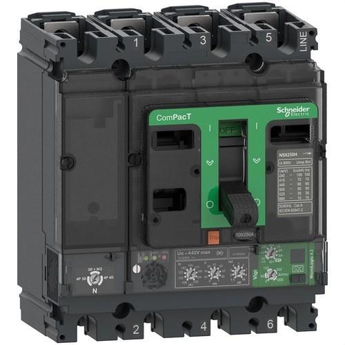 Interruptor automático ComPacT NSX160N 50kA AC 4P4R 160A Micrologic 4.2 con referencia C16N44V160 de la marca SCHNEIDER ELECTRIC