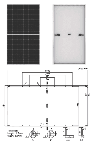 Pack 31 Panel solar de 555W Longi HI-MO5m LR5-72HPH-555M con referencia LR5-72HPH 555WP de la marca LONGI