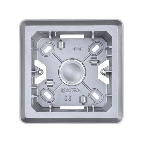 Caja de superficie para 1 elemento aluminio frío Simon 82 con referencia 8200750-093 de la marca SIMON