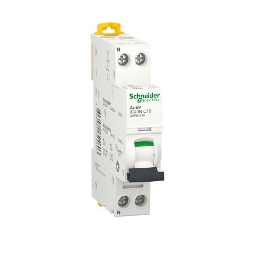 Magnetotérmico Acti9 iC40N 1P+N 10 A Curva C con referencia A9P54610 de la marca SCHNEIDER ELECTRIC