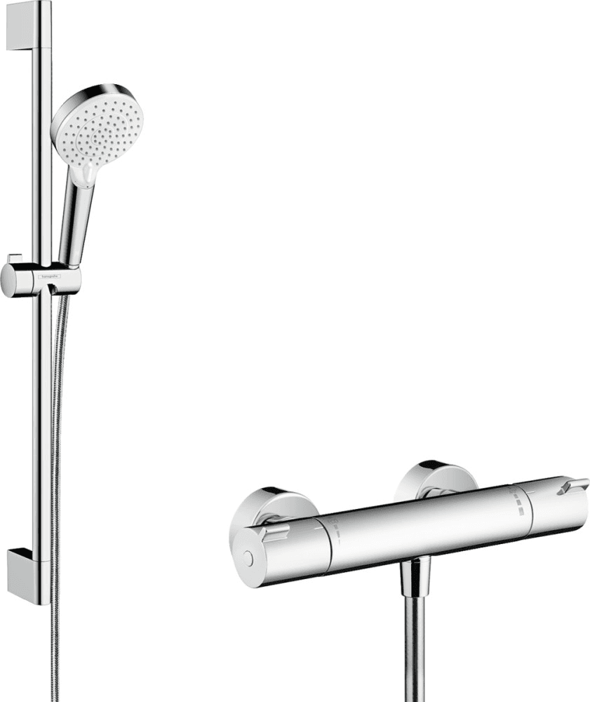 Set de ducha Hansgrohe Vario con termostato Ecostat 1001 CL y barra de 65 cm con referencia 27812400 de la marca HANSGROHE