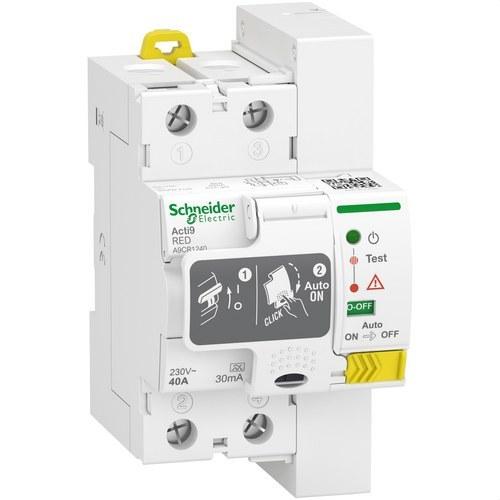 Diferencial auto rearmable Acti9 RED 2P 40A 30 mA Tipo A con referencia A9CR1240 de la marca SCHNEIDER ELECTRIC