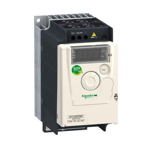 Variador de velocidad ALTIVAR-12 0,75KW 240V 1PH con referencia ATV12H075M2 de la marca SCHNEIDER ELECTRIC