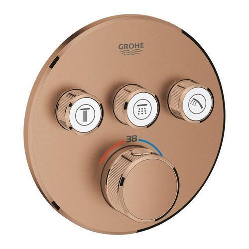 Termostato empotrado con 3 llaves Grohtherm SmartControl cobre con referencia 29121DL0 de la marca GROHE