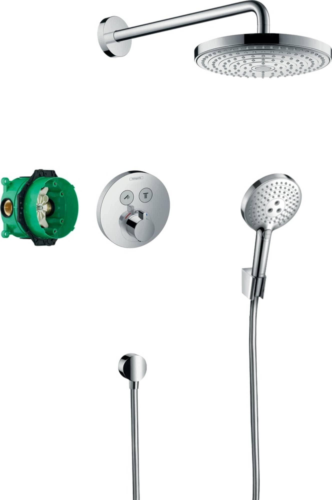 Conjunto de ducha termostática empotrada Raindance Select S con referencia 27297000 de la marca HANSGROHE