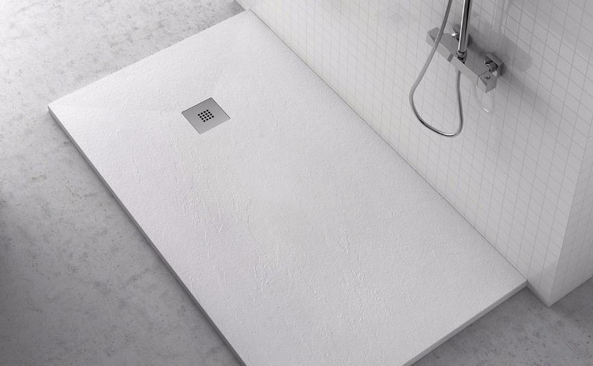 Plato de ducha de pizarra blanco 180x80cm con referencia 53004222 de la marca ACQUABELLA
