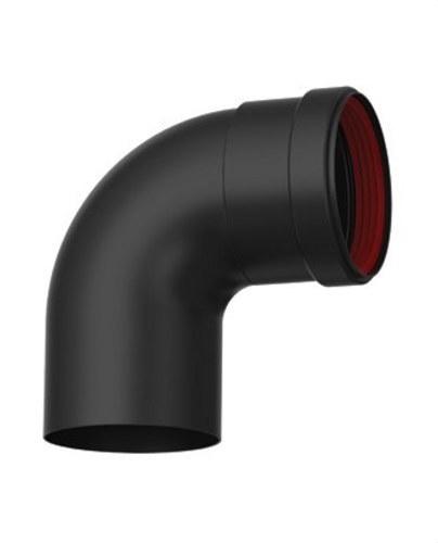 Colze de xemeneia per a estufa de pèl·lets diàmetre 80 mm 90º acer vitrificat negre amb referència 8-90MHKER3 de la marca FIG