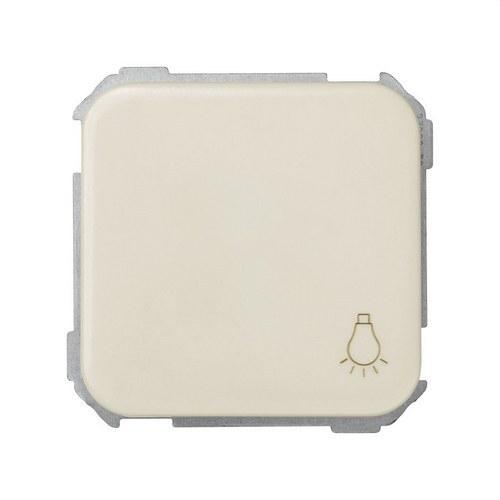 Pulsador con grabado luz y sistema de embornamiento rápido marfil Simon 31 con referencia 31651-31 de la marca SIMON