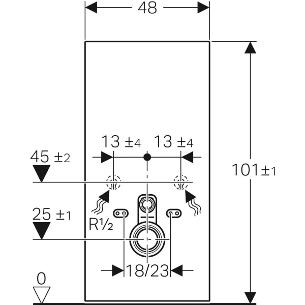Módulo sanitario Geberit Monolith para inodoro suspendido 101cm vidrio con referencia 131.021.SI.5 de la marca GEBERIT