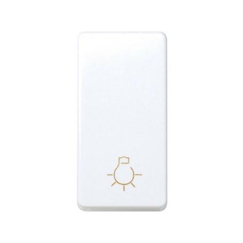 Pulsador con grabado luz de medio elemento y sistema de embornamiento rápido blanco Simon 27 Play con referencia 27151-64 de la marca SIMON