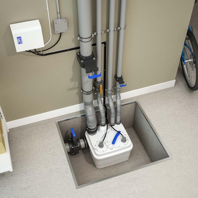 Estación de bombeo SFA SANICUBIC 1 WP con referencia CUBIC1IP68NM de la marca SFA SANITRIT