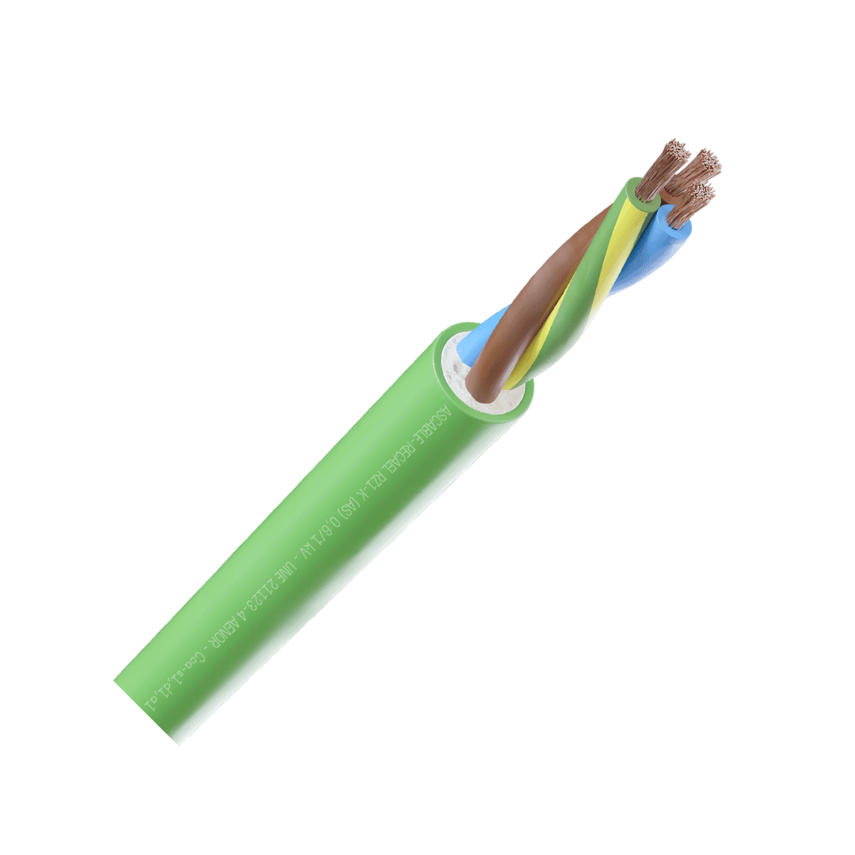 Cable mànega RZ1-K 1KV CPR 3G2,5mm2 verd - Rotlle de 100 metres amb referència 530338217163 de la marca RECAEL