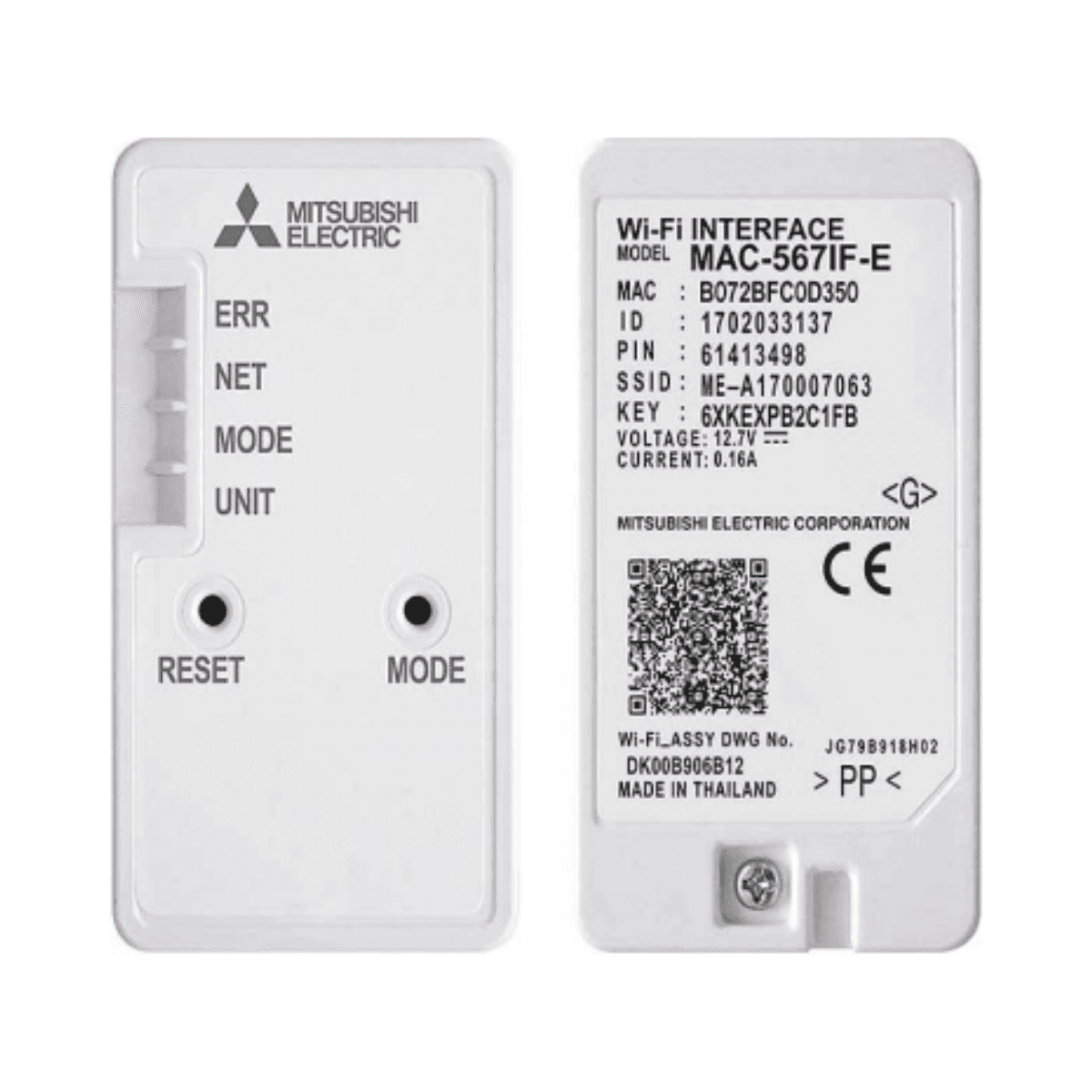 Controlador WiFi para aire acondicionado Mitsubishi MAC-587IF con referencia MAC-587IF-E de la marca MITSUBISHI