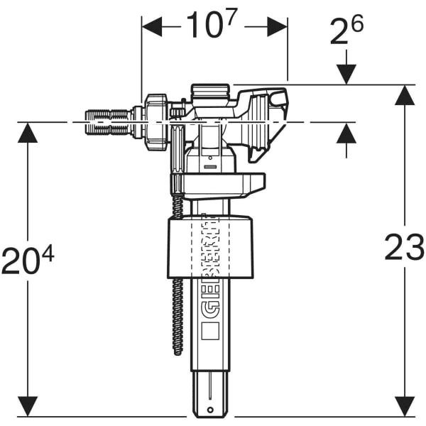 Geberit Series 383 Side Feed Mechanism with reference 281.000.00.5 from the brand GEBERIT