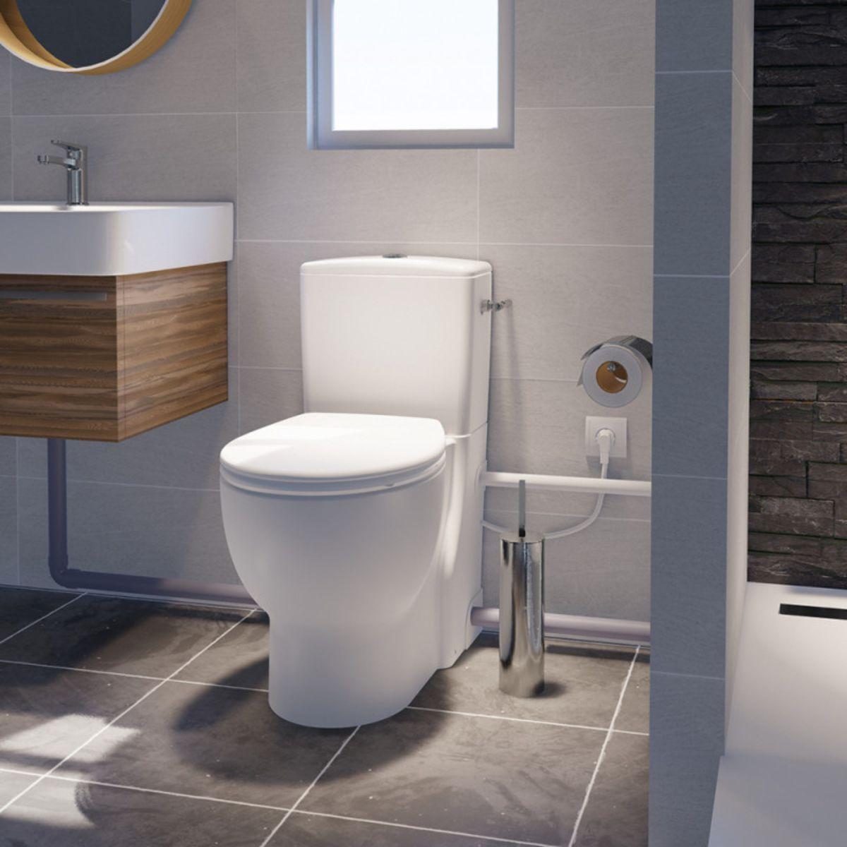 Inodoro con triturador SFA Saniflush con referencia SANIFLUSH de la marca SFA SANITRIT