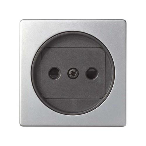 Tapa con dispositivo de seguridad para la base de enchufe bipolar aluminio Simon 82 con referencia 82040-33 de la marca SIMON