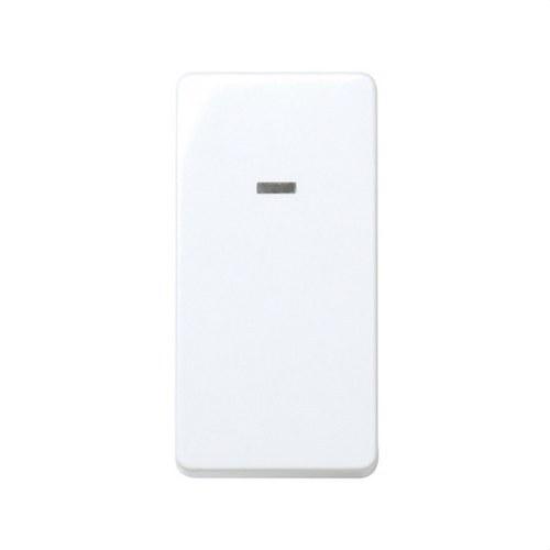 Interruptor unipolar 10 AX 250V de medio elemento con piloto incorporado y embornamiento rápido blanco Simon 27 Play con referencia 27102-64 de la marca SIMON