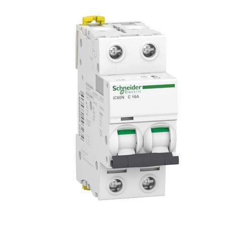 Magnetotérmico IC60N 2P 16A Curva C 10kA con referencia A9F79216 de la marca SCHNEIDER ELECTRIC