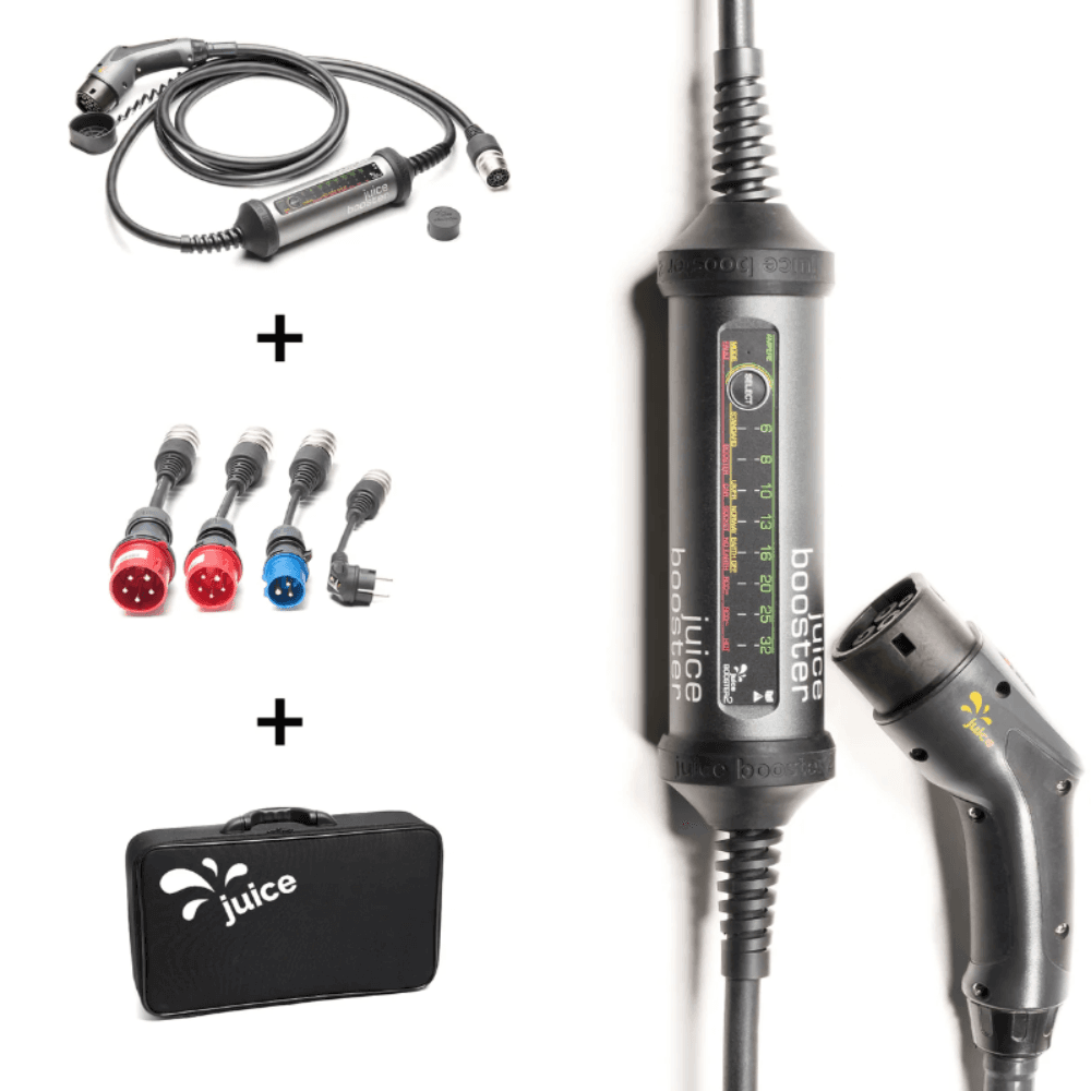 Cargador portátil coche eléctrico Juice Booster 2 Traveller Set con referencia EL-JB2G2 de la marca JUICE