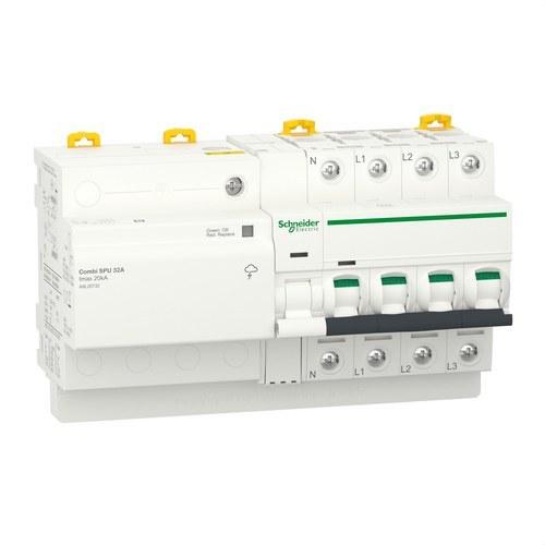 Interruptor automático con protección combinada contra sobretensiones Acti9 Combi SPU 3P + N 32 A con referencia A9L20732 de la marca SCHNEIDER ELECTRIC