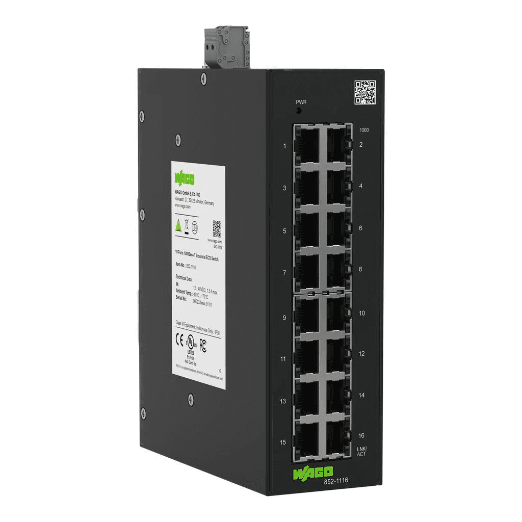 Switch Industrial-ECO-Switch de 16 puertos con referencia 852-1116 de la marca WAGO