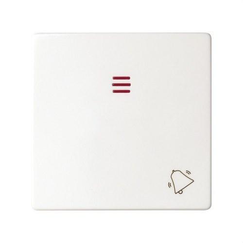 Tecla individual con visor y grabado campana blanco Simon 82 con referencia 82015-30 de la marca SIMON
