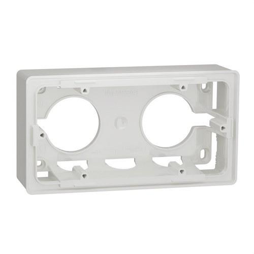 2-Gang Polar White Socket New Unica Studio with reference NU800418 from the brand SCHNEIDER ELECTRIC