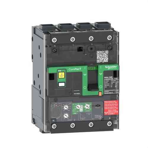 Interruptor automático ComPacT NSXm160E 16KA AC 4P 160A 4.1 ELink con referencia C12E44V160L de la marca SCHNEIDER ELECTRIC