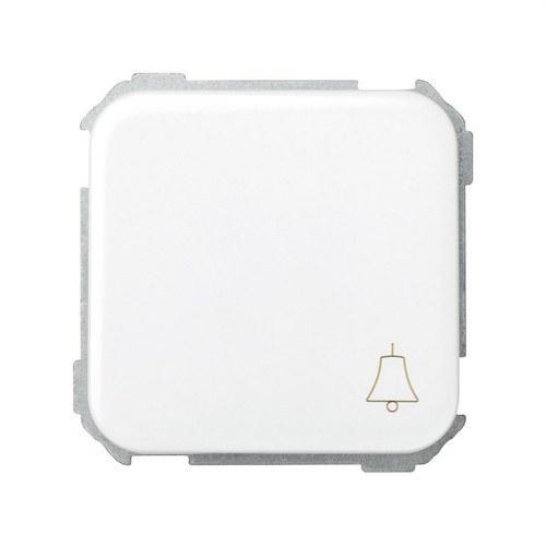 Pulsador con grabado campana y sistema de embornamiento rápido blanco Simon 31 con referencia 31650-30 de la marca SIMON