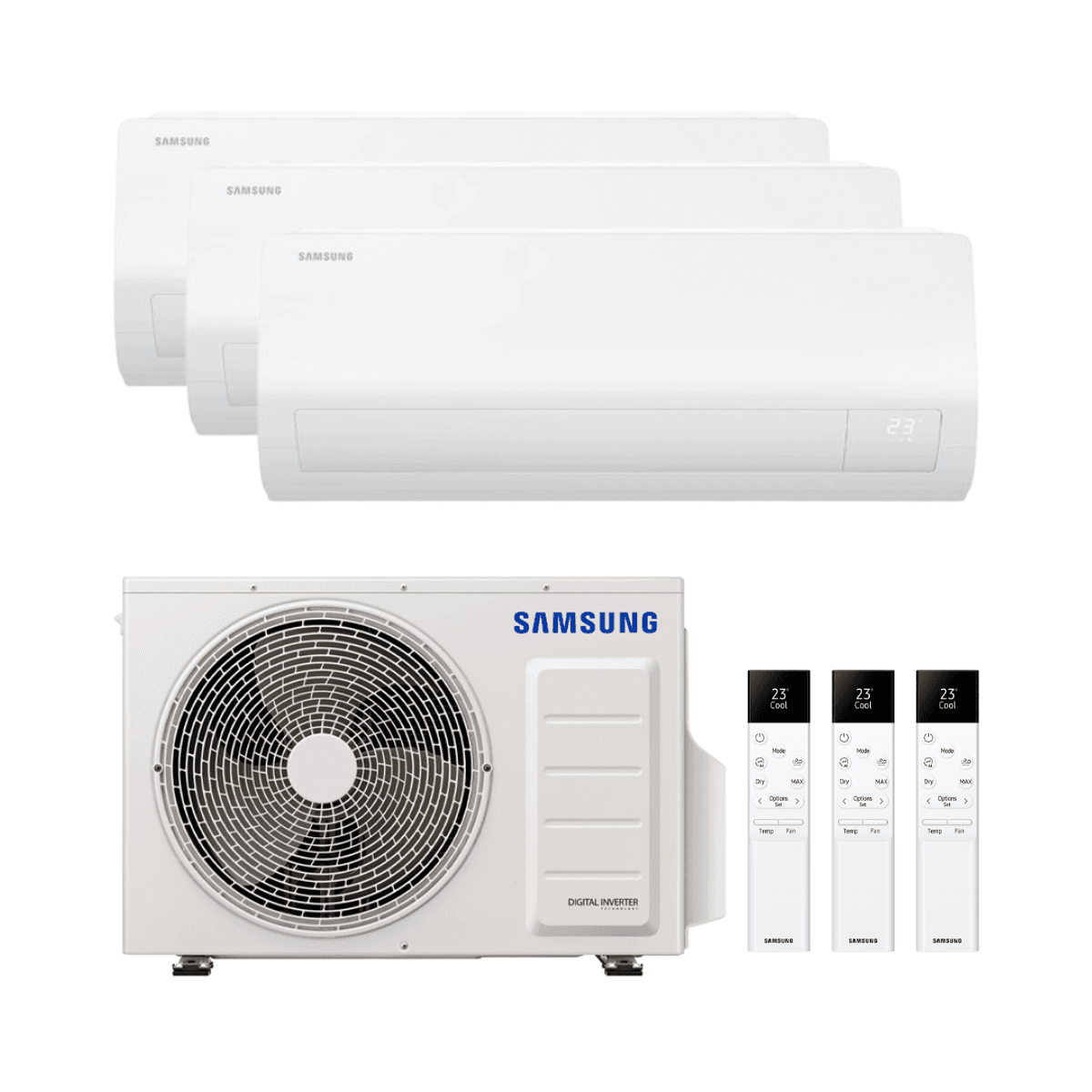3-in-1 Air Conditioner with WiFi Samsung Cebu S2 AJ052TXJ3KG/EU 5.0 kW 18000 BTU with reference KITSAMCEBU5218+18+18 from the brand SAMSUNG