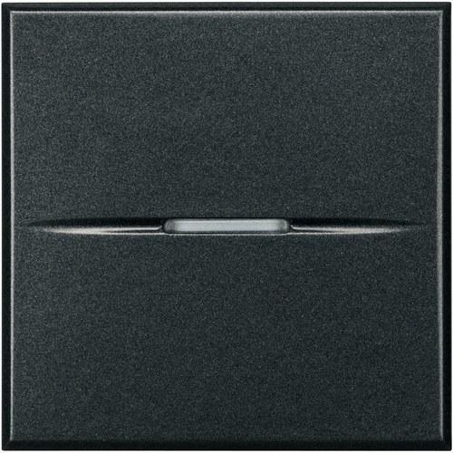 Creuament axial il·luminable born a cargol 2 mòduls antracita Axolute amb referència HS4004/2 de la marca BTICINO