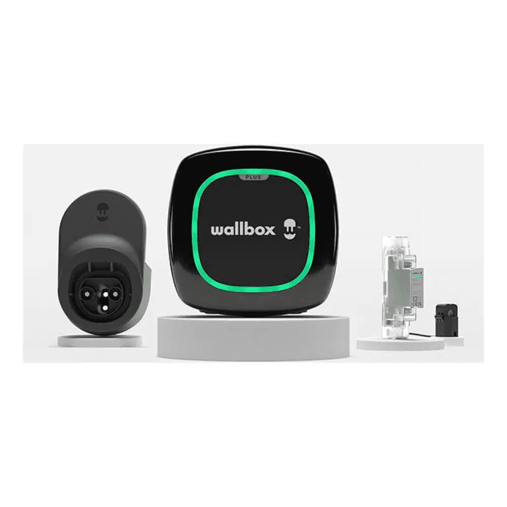 Kit cargador coche eléctrico monofásico 7,4 kW + medidor de energía + Cable Dock + Manguera 5 metros Tipo 2 Wallbox Pulsar Max con referencia K1PLP4-0-2-2-9-002 de la marca WALLBOX
