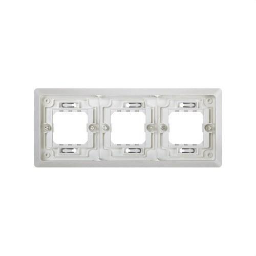 Marco para cajas de empotrar de 3 elementos gris Simon Aqua con referencia 4400630-035 de la marca SIMON
