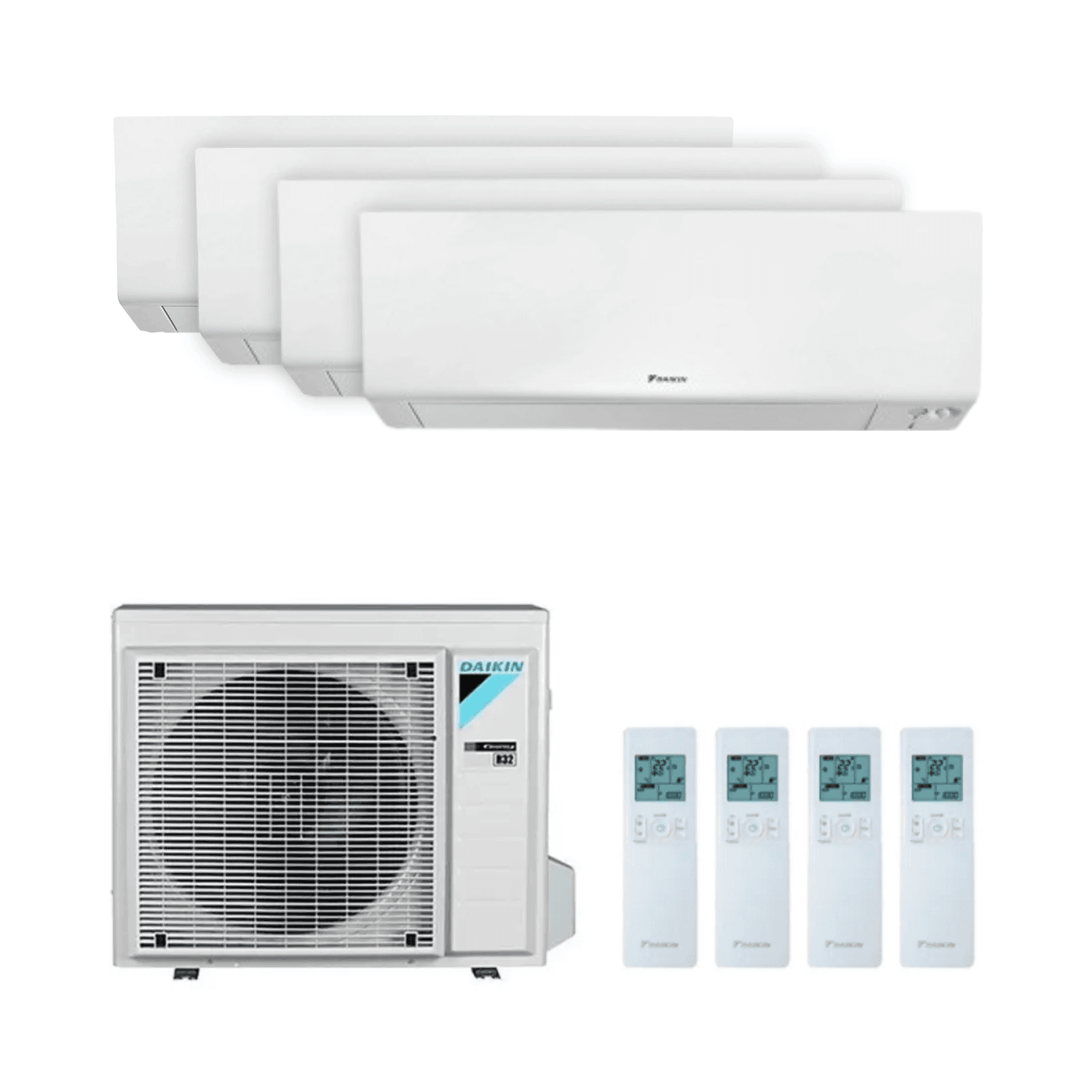 Aire acondicionado con WiFi 4x1 Daikin Perfera 4MXM80A 2,5 kW + 2,5 kW + 2,5 kW + 4,2 kW con referencia KITDAIPER4MXM80A25252542 de la marca DAIKIN