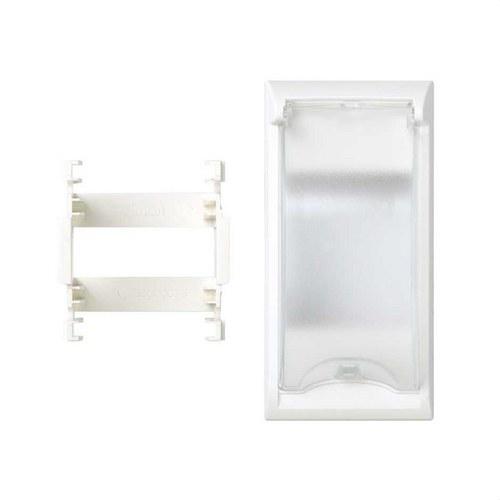 Placa embellecedora para magnetotérmico o diferencial de 2 elementos blanco Simon 500 Cima con referencia 50000074-030 de la marca SIMON