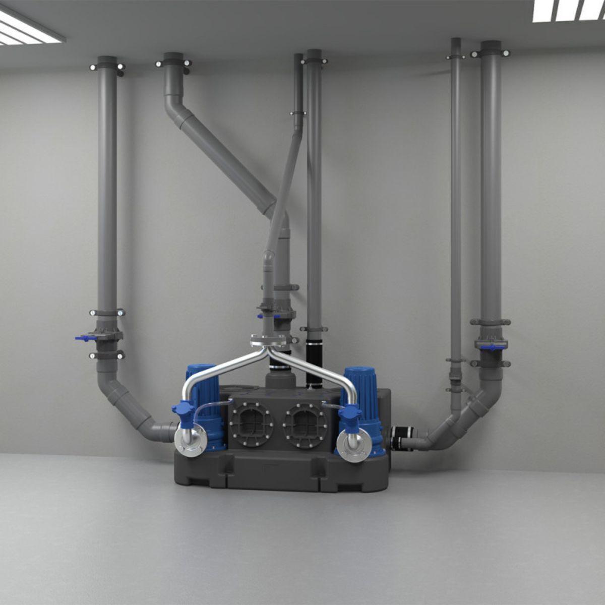 Estación de bombeo trifásica SFA Sanicubic 2 GR SE71.2 T con referencia 04CUB2GR12T de la marca SFA SANITRIT