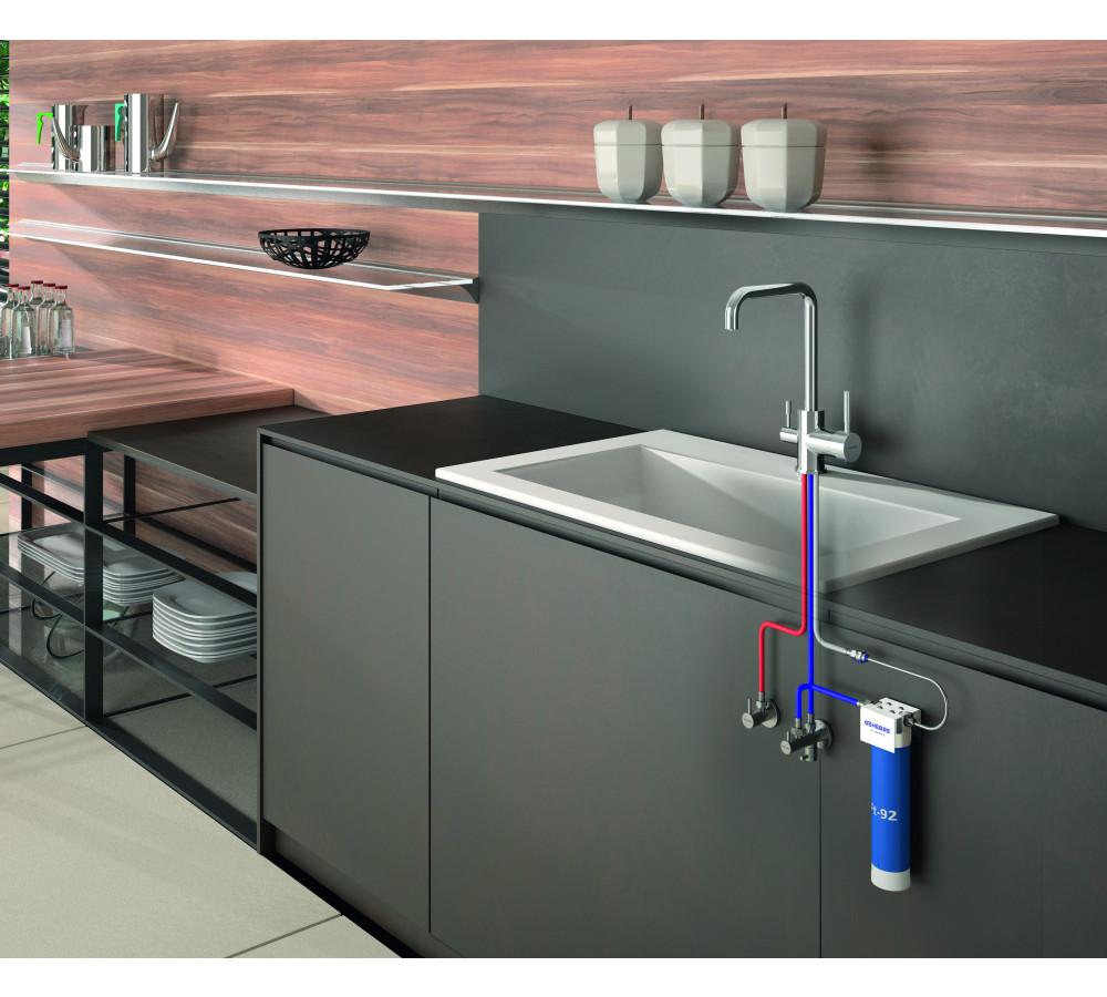 Single-lever kitchen tap with 3 ways Genebre TAU chrome with reference 65702 18 45 66 from the brand GENEBRE