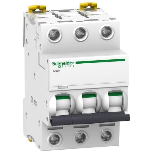 Magnetotérmico IC60N 3P 20A Curva D con referencia A9F75320 de la marca SCHNEIDER ELECTRIC