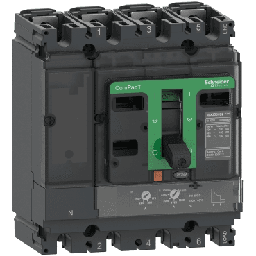 Interruptor automàtic ComPacT NSX100F 36kA AC 4P4R 80A TMD amb referència C10F4TM080 de la marca SCHNEIDER ELECTRIC