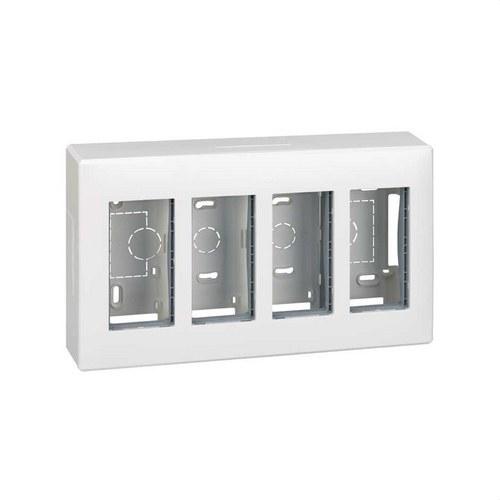 Caja de pared de superficie para 4 elementos dobles blanco Simon 500 Cima con referencia 51000004-030 de la marca SIMON
