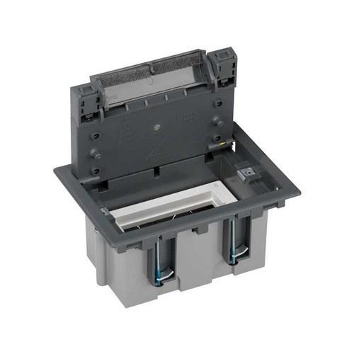 Caja de suelo regulable para 2 elementos en instalación de suelo técnico gris Simon 500 Cima con referencia 52050101-035 de la marca SIMON
