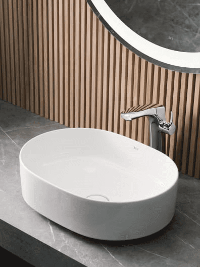 Lavabo de sobre encimera de Fineceramic® Roca Inspira 500x370mm con referencia A327520000 de la marca ROCA